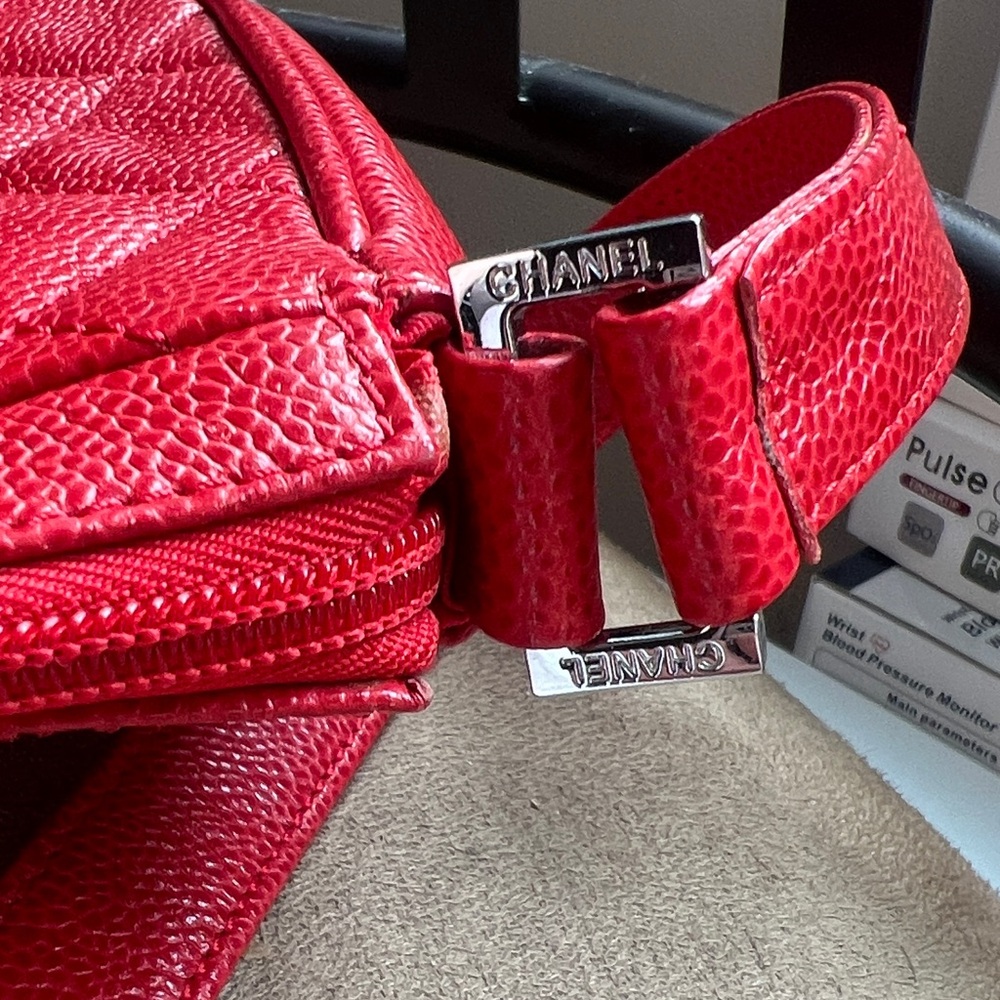 Chanel Red Quilted vintage shoulder bag - Picture 4 of 10